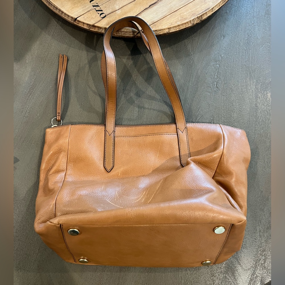 Fossil Leather Tote Bag